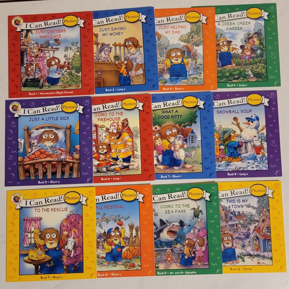 Little Critters I Can Read Phonics Children's 12 Book Set Multicolor New
